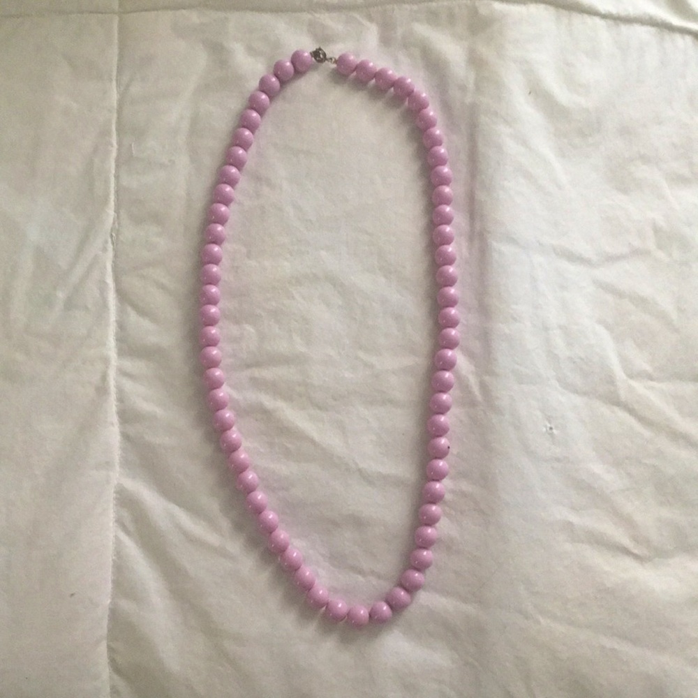 Vintage lavender lilac faux pearls
